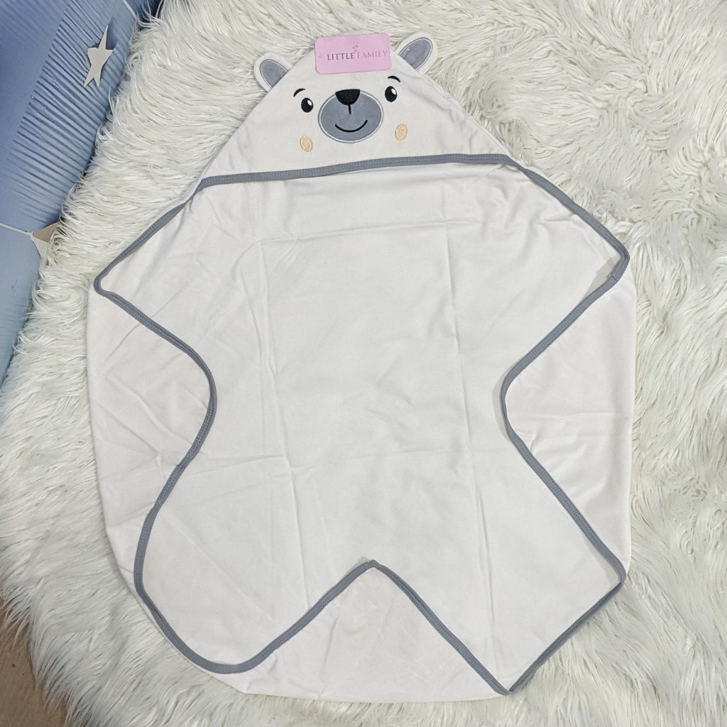 Premium Baby Hooded Wrapping Sheet | Sweet Bear