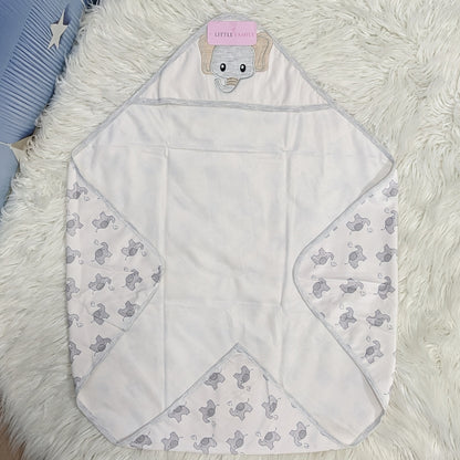 Premium Baby Hooded Wrapping Sheet | Little Elephant