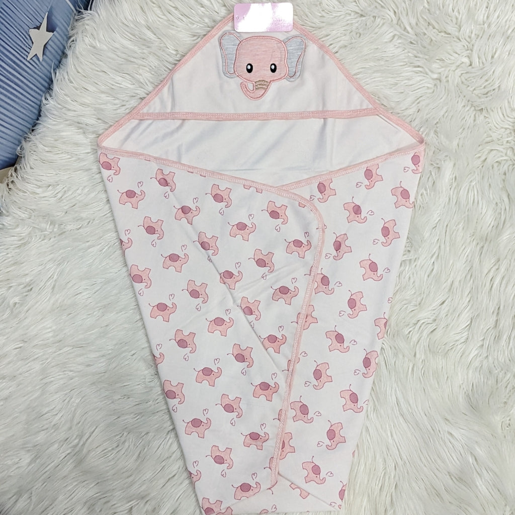 Premium Baby Hooded Wrapping Sheet | Little Elephant