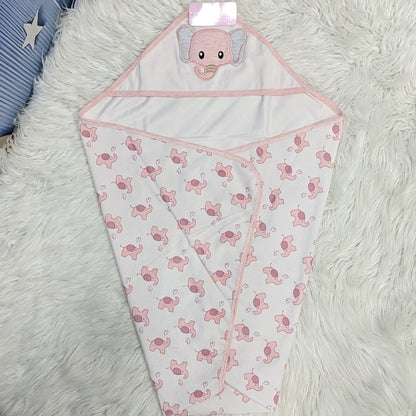 Premium Baby Hooded Wrapping Sheet | Little Elephant