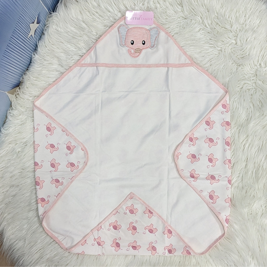Premium Baby Hooded Wrapping Sheet | Little Elephant