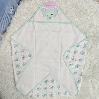 Premium Baby Hooded Wrapping Sheet | Little Elephant