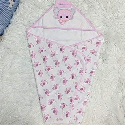 Premium Baby Hooded Wrapping Sheet | Little Elephant