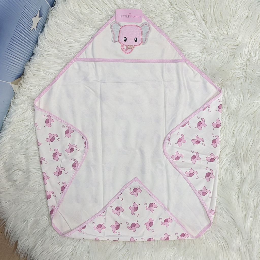 Premium Baby Hooded Wrapping Sheet | Little Elephant