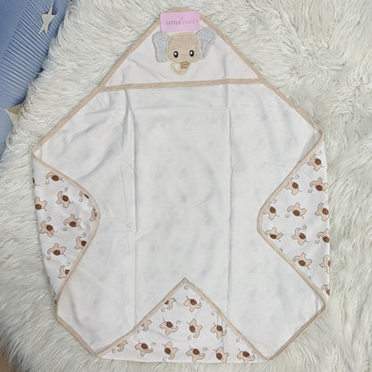 Premium Baby Hooded Wrapping Sheet | Little Elephant