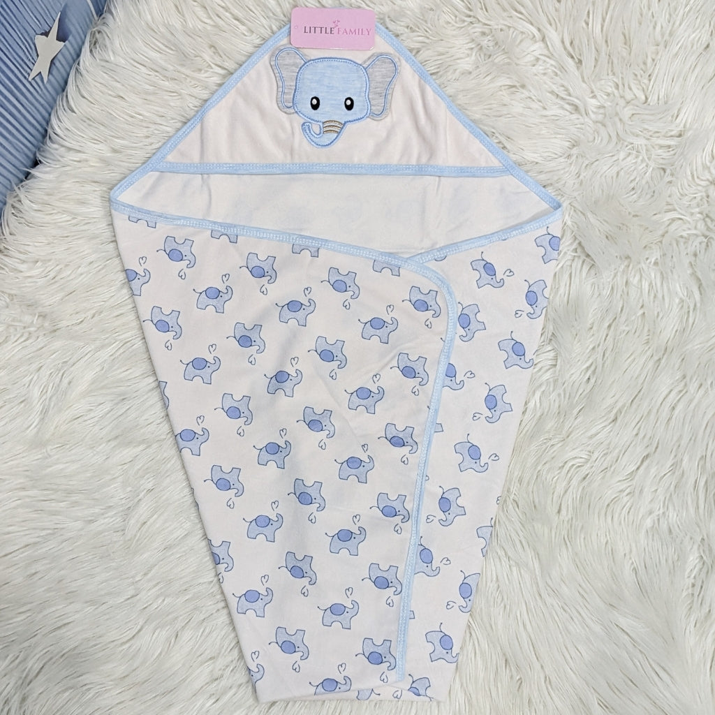 Premium Baby Hooded Wrapping Sheet | Little Elephant