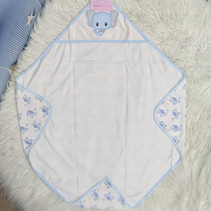 Premium Baby Hooded Wrapping Sheet | Little Elephant