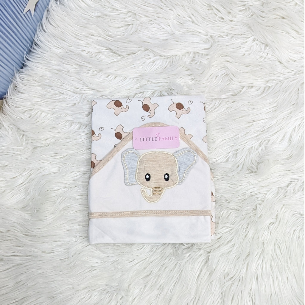 Premium Baby Hooded Wrapping Sheet | Little Elephant
