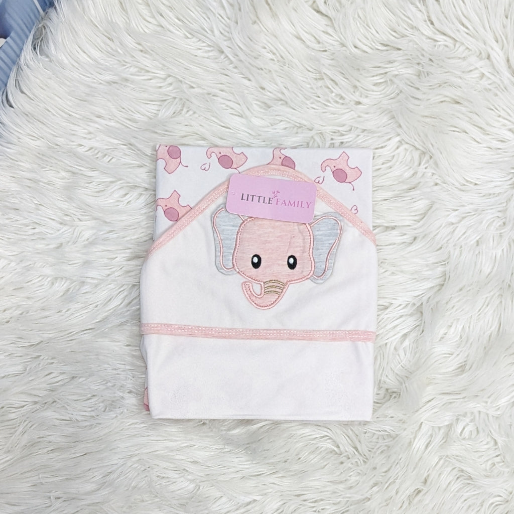 Premium Baby Hooded Wrapping Sheet | Little Elephant