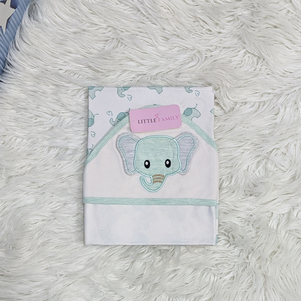 Premium Baby Hooded Wrapping Sheet | Little Elephant