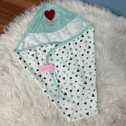 Premium Baby Hooded Wrapping Sheet | Beautiful Heart