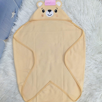 Premium Baby Fleece Hooded Wrapping Sheet – Sweet Bear