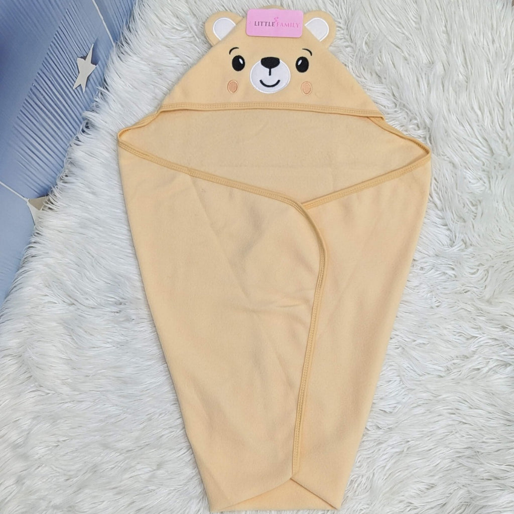 Premium Baby Fleece Hooded Wrapping Sheet – Sweet Bear