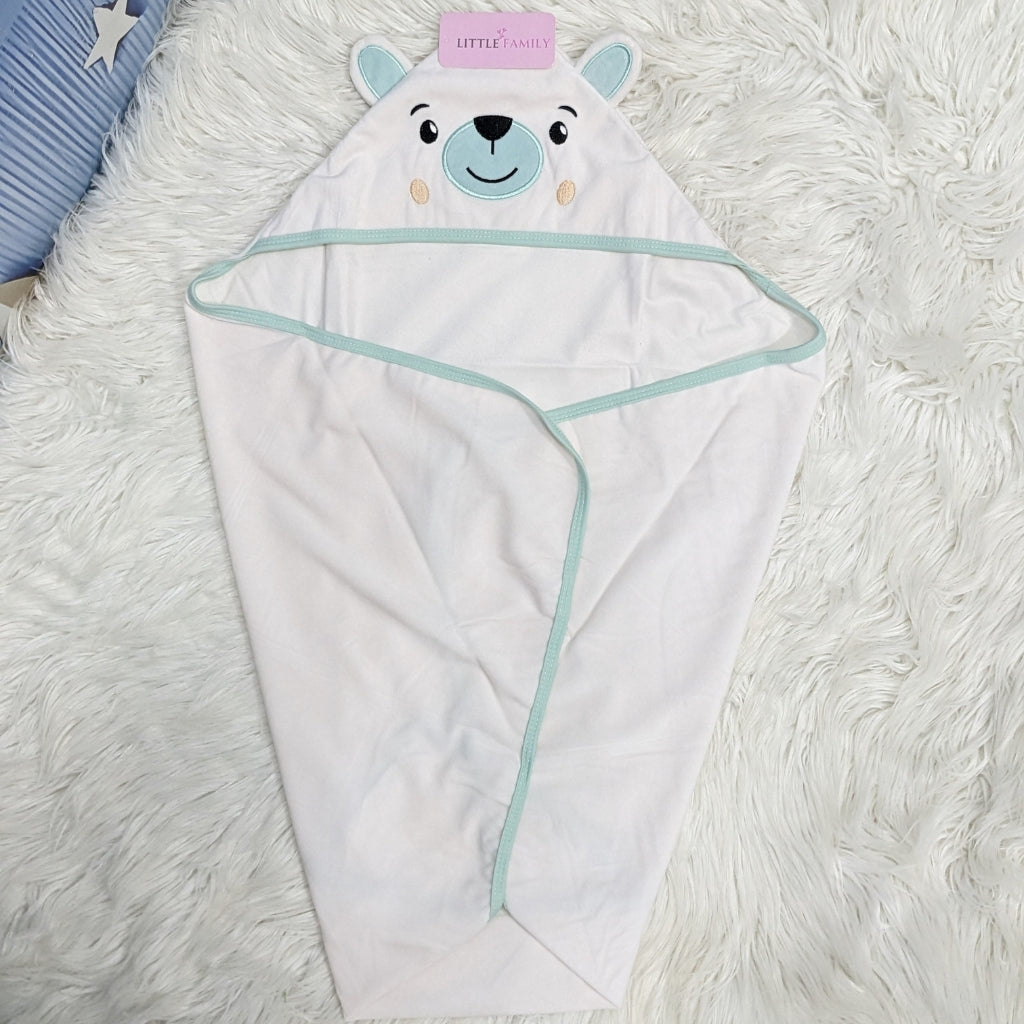 Premium Baby Hooded Wrapping Sheet | Sweet Bear