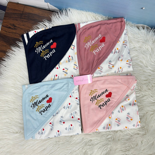 Premium Baby Hooded Wrapping Sheet | Mama Love Papa