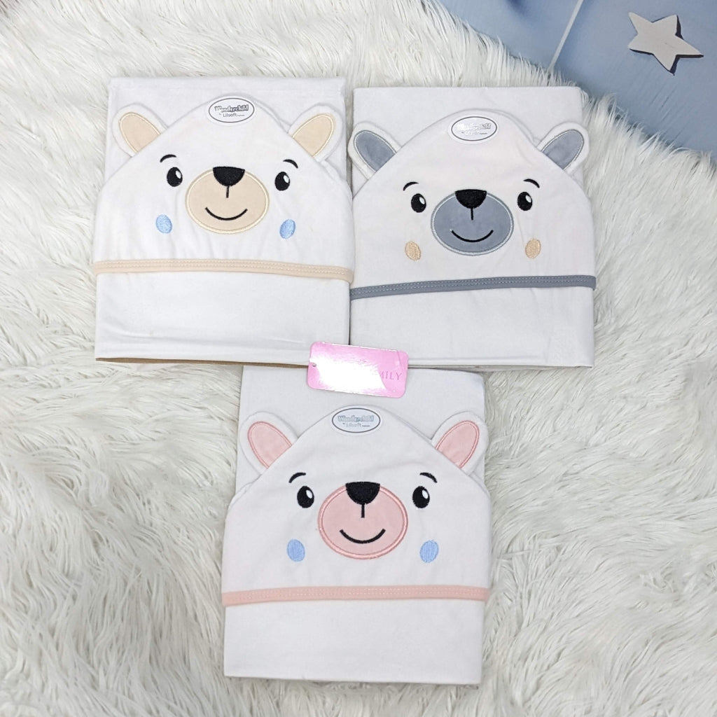 Premium Baby Hooded Wrapping Sheet | Sweet Bear