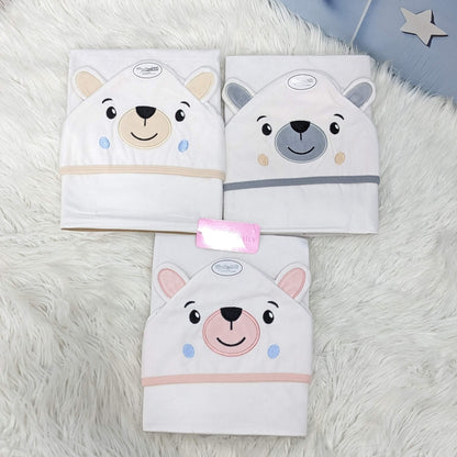 Premium Baby Hooded Wrapping Sheet | Sweet Bear
