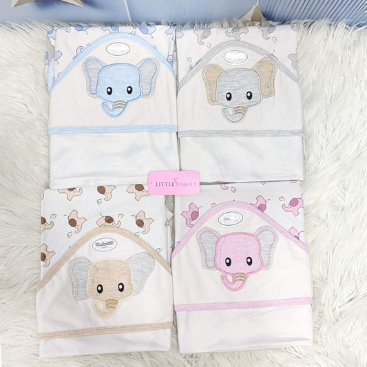 Premium Baby Hooded Wrapping Sheet | Little Elephant