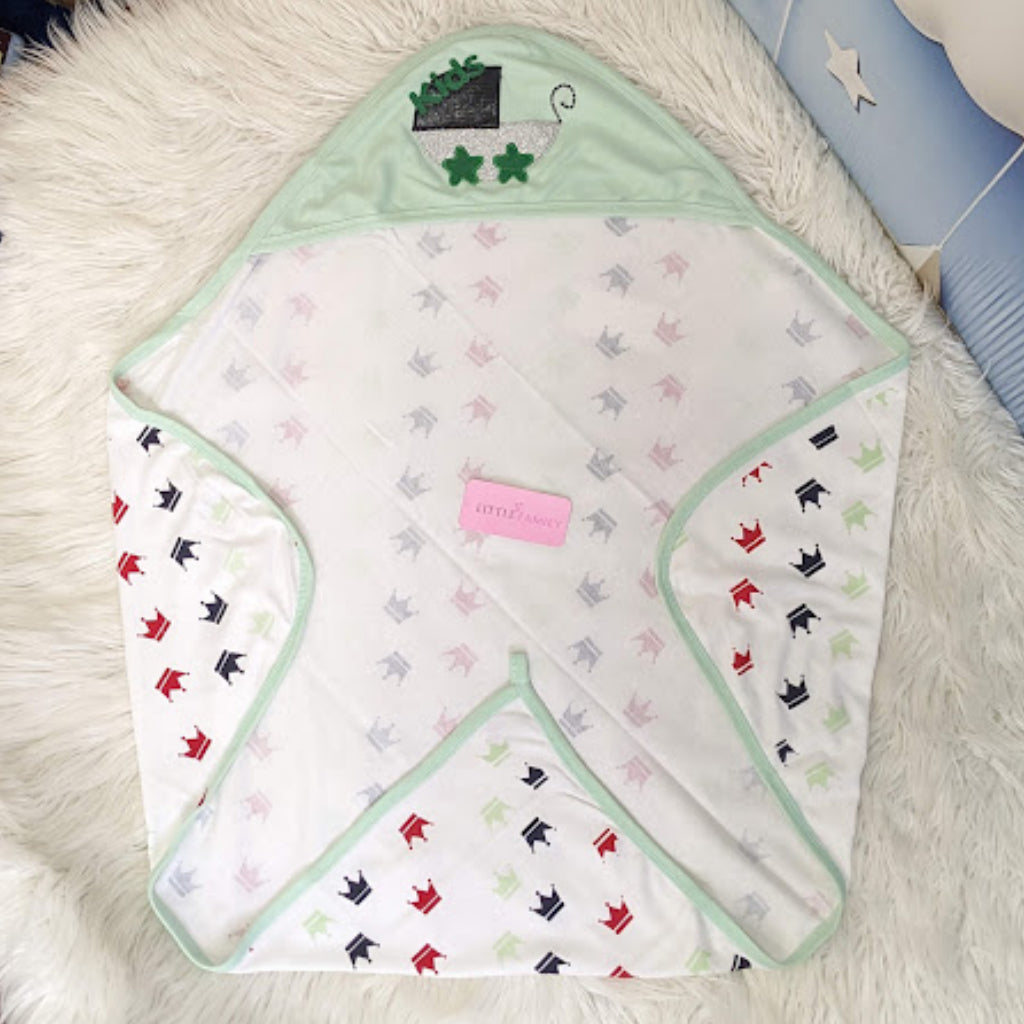 Premium Baby Swaddle Wrapping Sheet – Crown Print