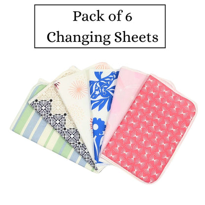 Pack of 6 Medium Disposable Diaper Changing Sheets