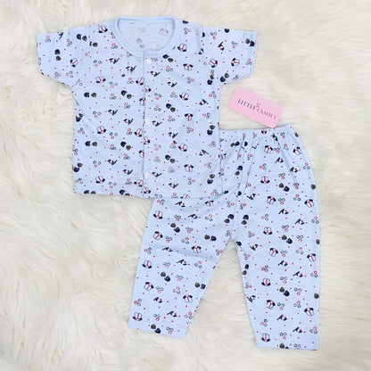 Baby Summer Night Suit – Arctic Bubbles Blue