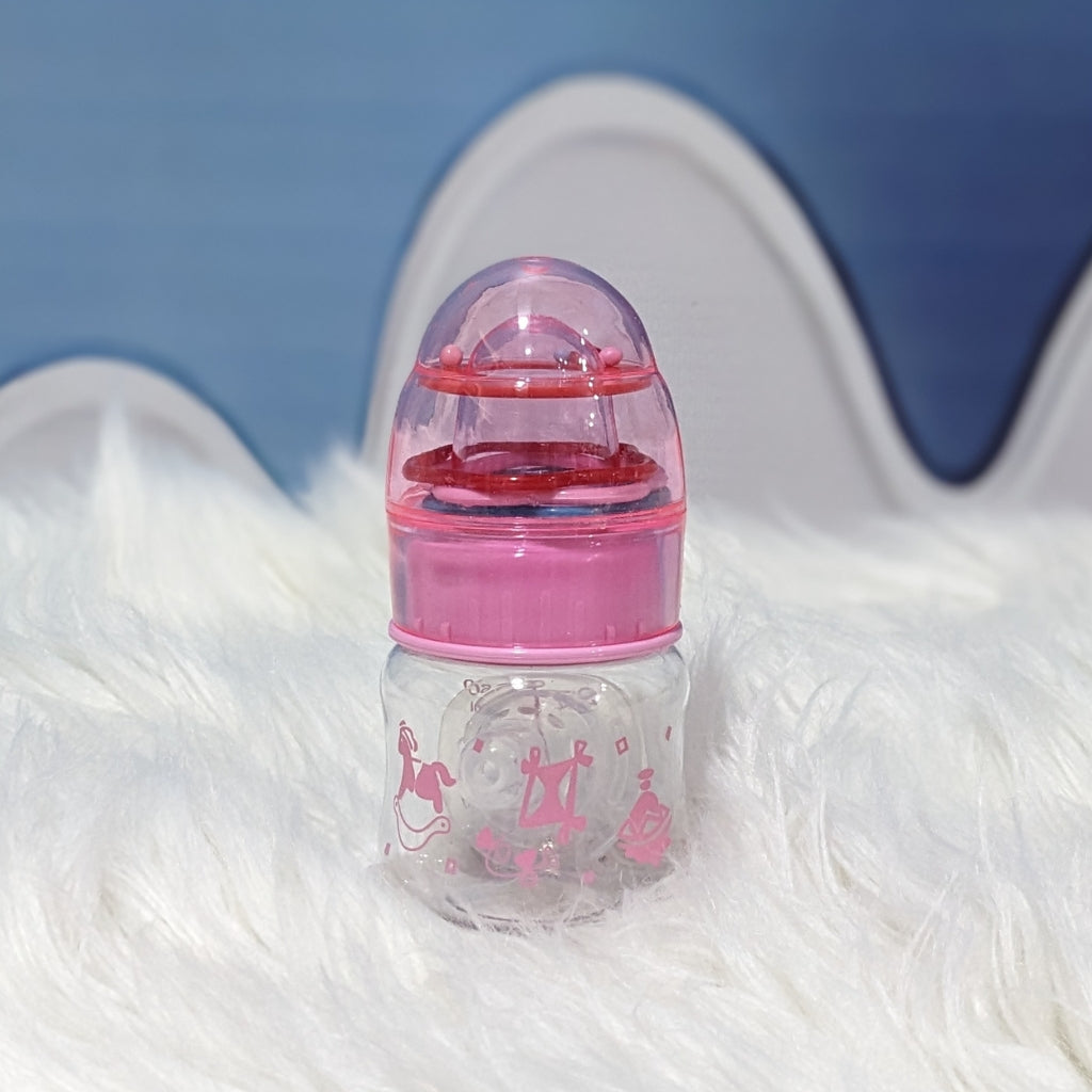 Premium 60ml Baby Feeding Bottle with Rattle Toy Cap