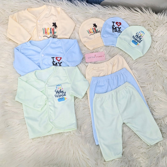 Newborn 3-Piece Cotton Outfit Set – Soft & Breathable