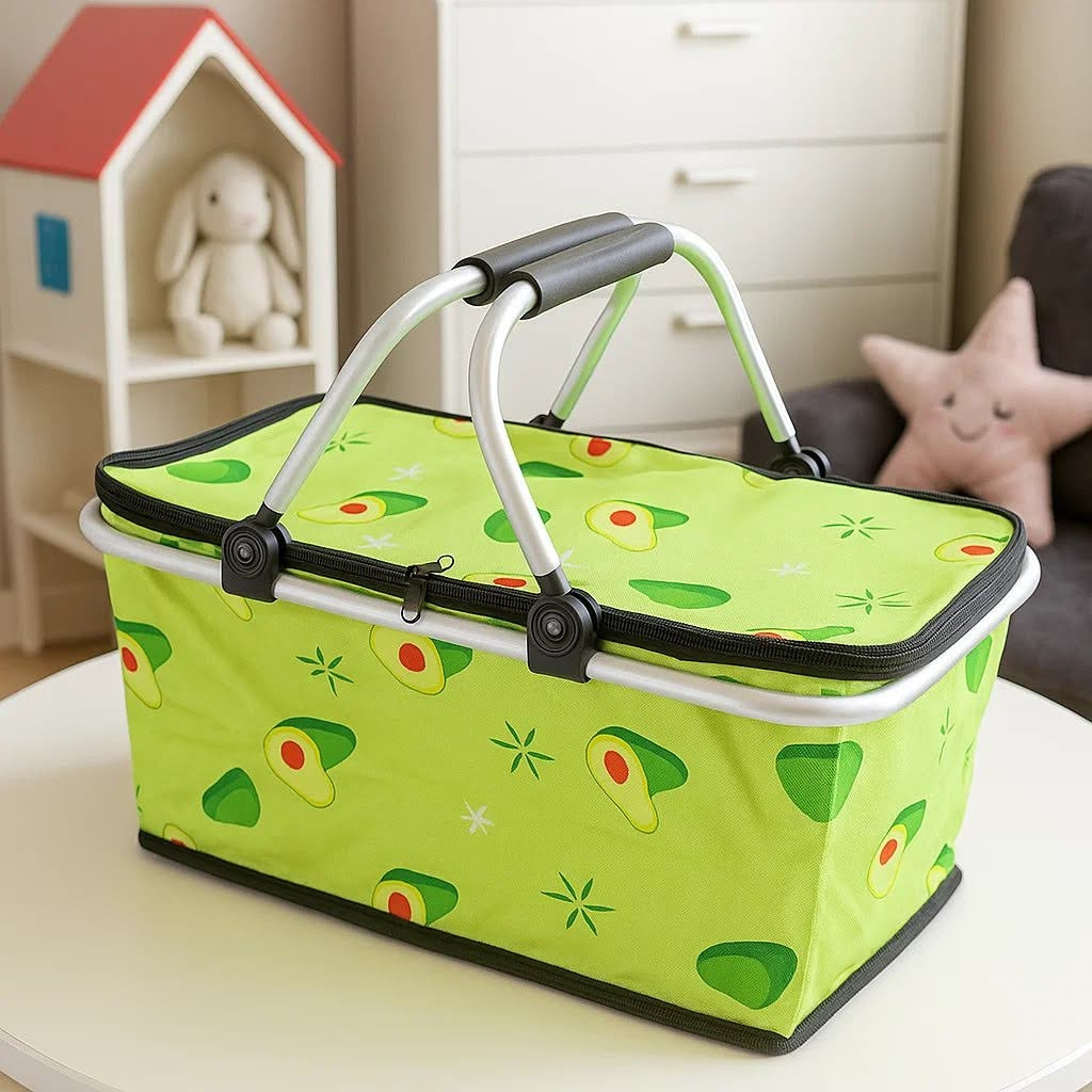 Premium Insulated Storage Basket - Avacado