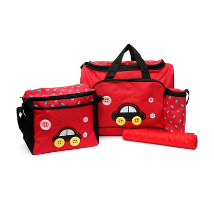 4-Piece Diaper Bag Set with Feeder Holder & Protective Accessory