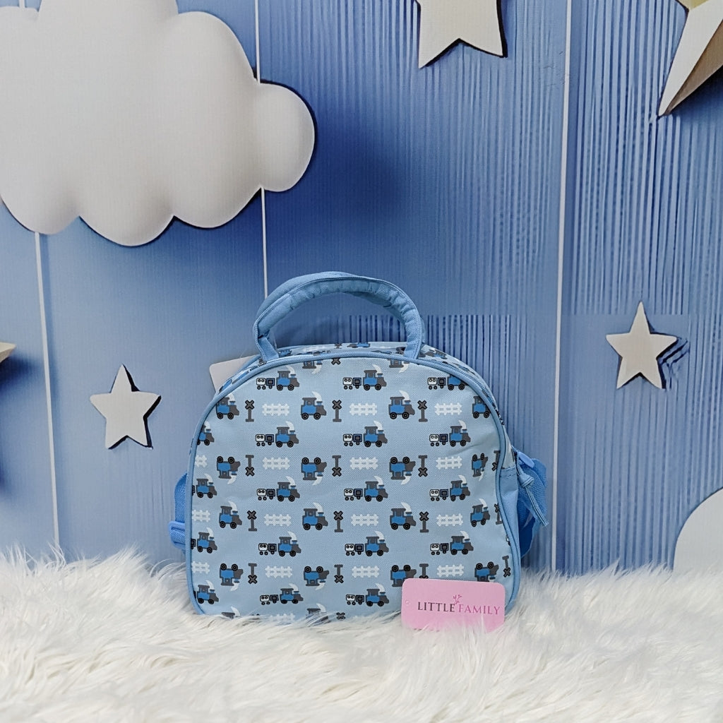 Blue Train Compact Diaper Bag – Water-Resistant & Travel-Friendly