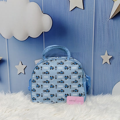 Blue Train Compact Diaper Bag – Water-Resistant & Travel-Friendly