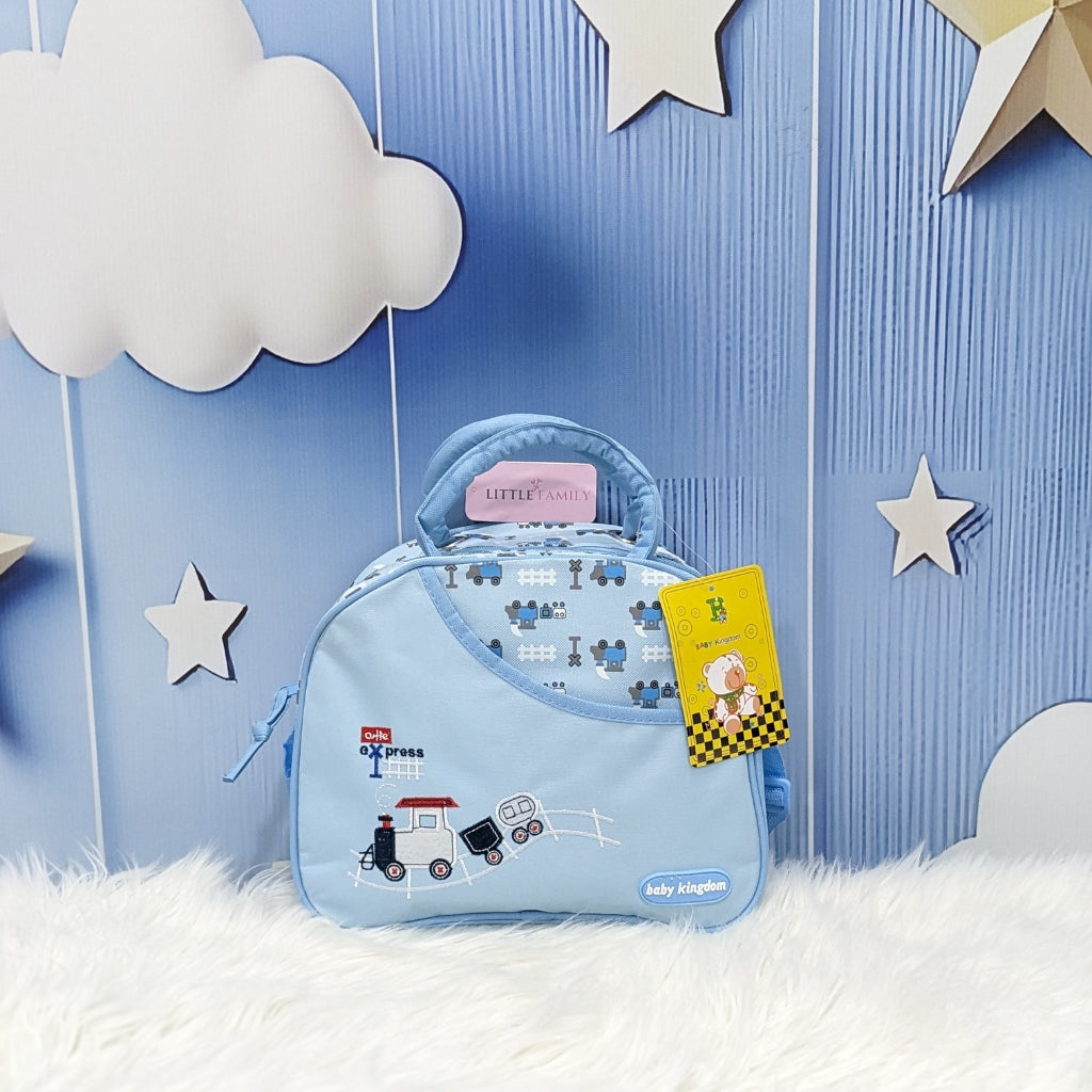 Blue Train Compact Diaper Bag – Water-Resistant & Travel-Friendly