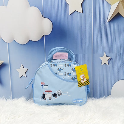 Blue Train Compact Diaper Bag – Water-Resistant & Travel-Friendly