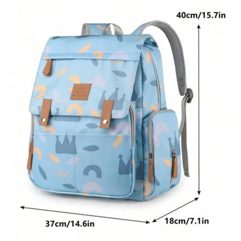 Premium Waterproof Baby Diaper Backpack – Pastel Bloom