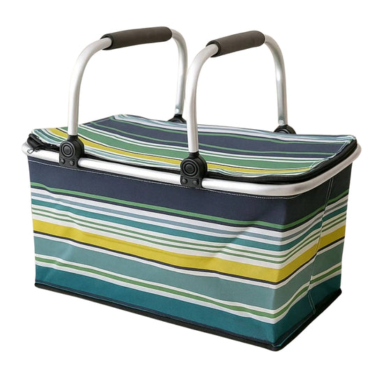 Premium Insulated Storage Basket - Multi Stripes