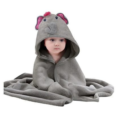 Elephant Hooded Baby Bath Towel – Soft & Cozy Wrap