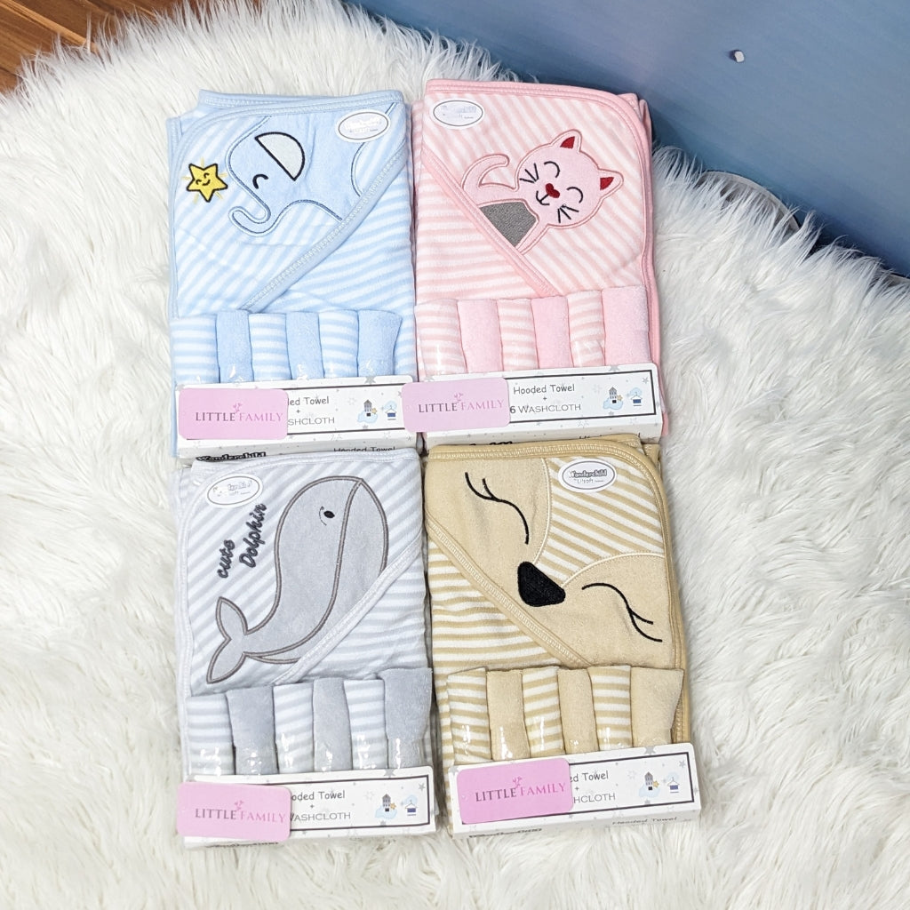 Baby Bath Towel Set with Washcloths – Soft & Plush Comfort