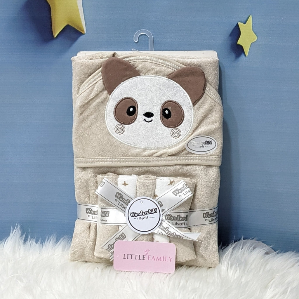 Premium Baby Hooded Towel Set – Panda