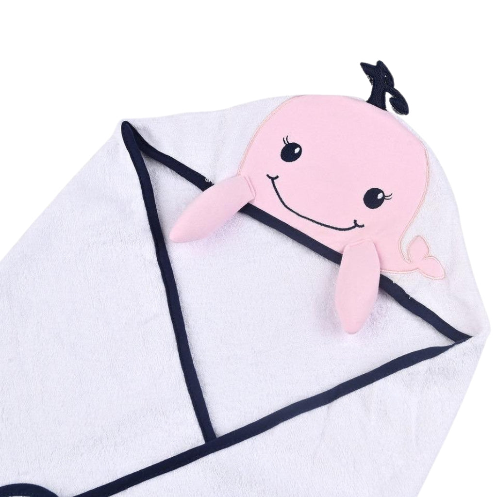 Whale Hooded Baby Bath Towel