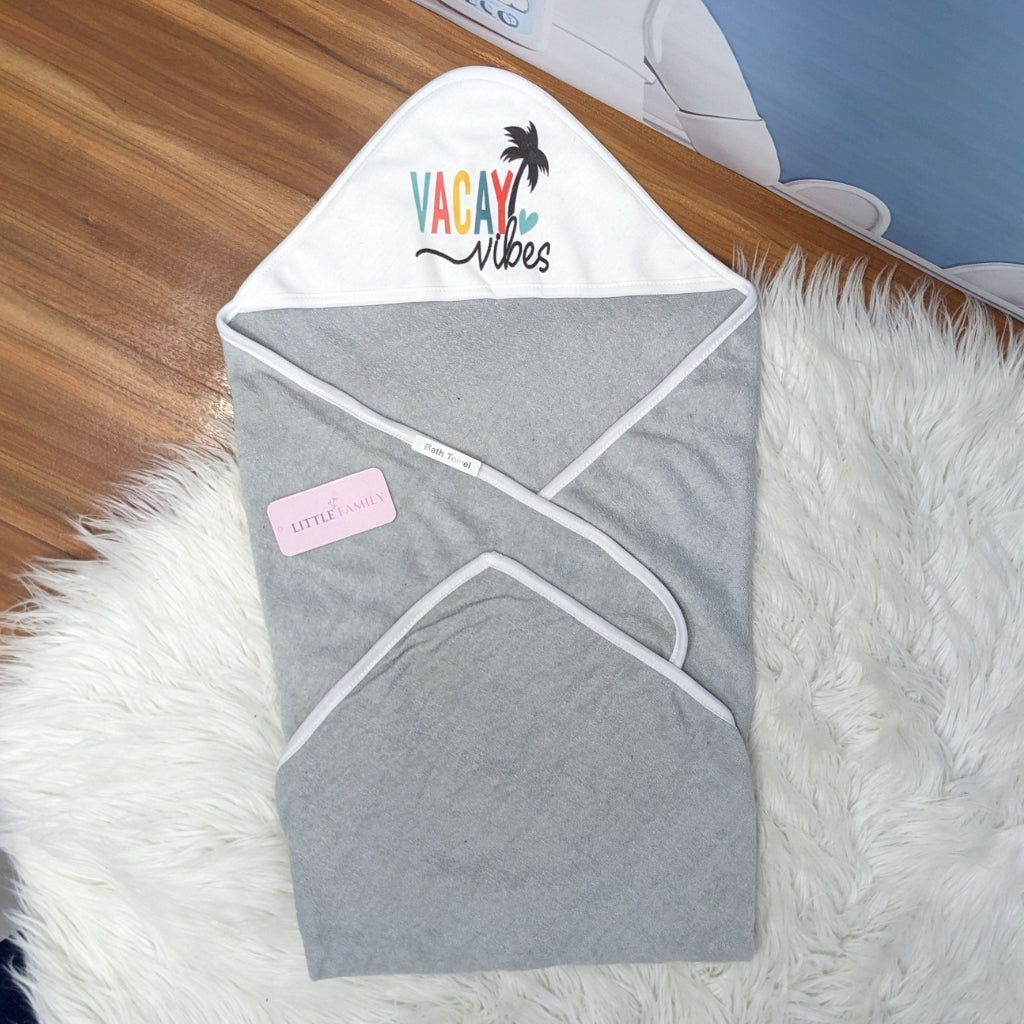 Premium Baby Bath Towel with Hood | “Vacay Vibes”