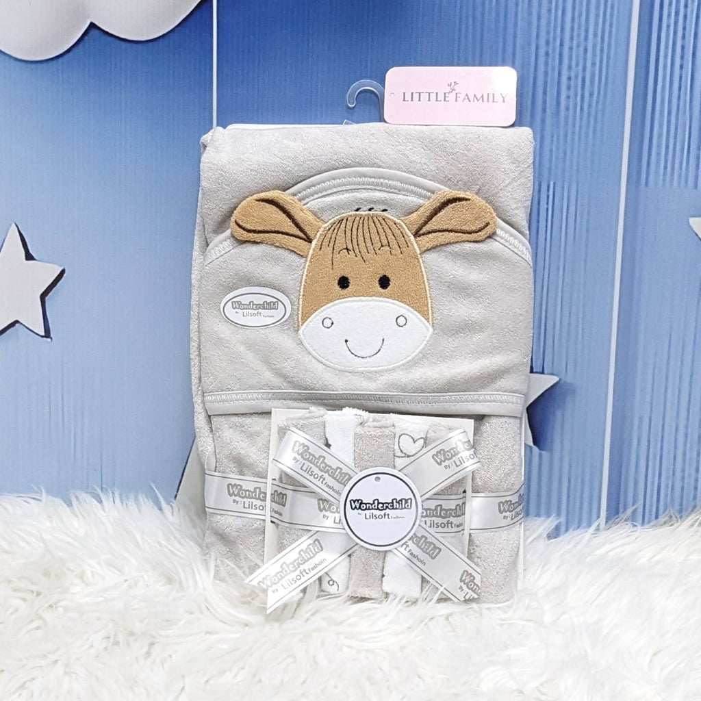 Premium Baby Hooded Towel Set – Cow
