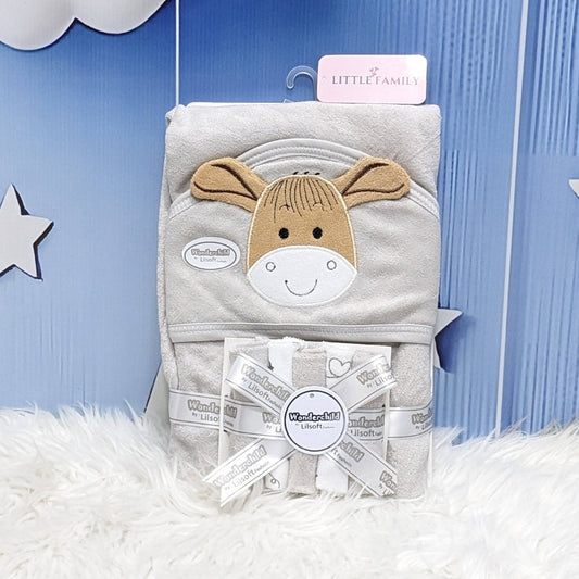 Premium Baby Hooded Towel Set – Cow