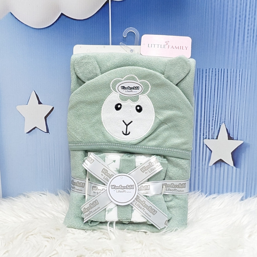Premium Baby Hooded Towel Set – sheep (lamb)