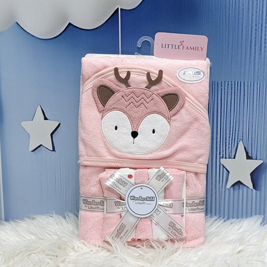 Premium Baby Hooded Towel Set – Deer