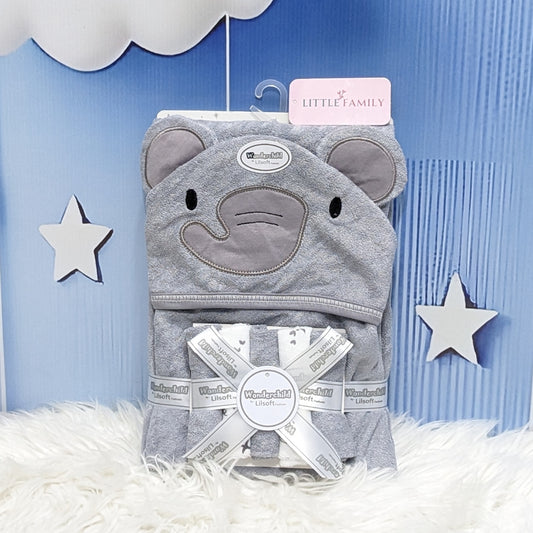 Premium Baby Hooded Towel Set – Elephant