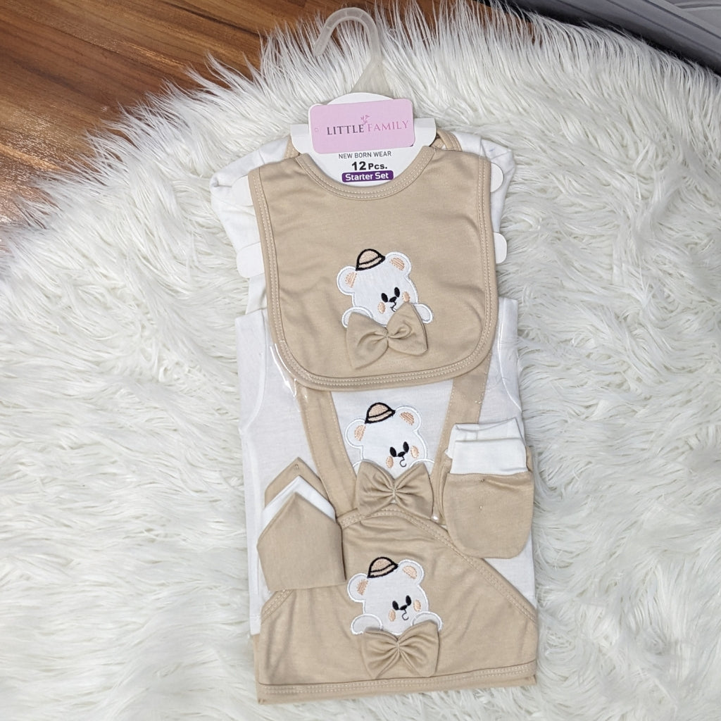 Premium Newborn Baby 10-Piece Gift Set - (Bear) | Beige