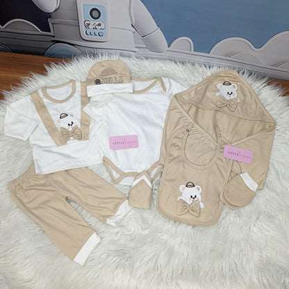 Premium Newborn Baby 10-Piece Gift Set - (Bear) | Beige
