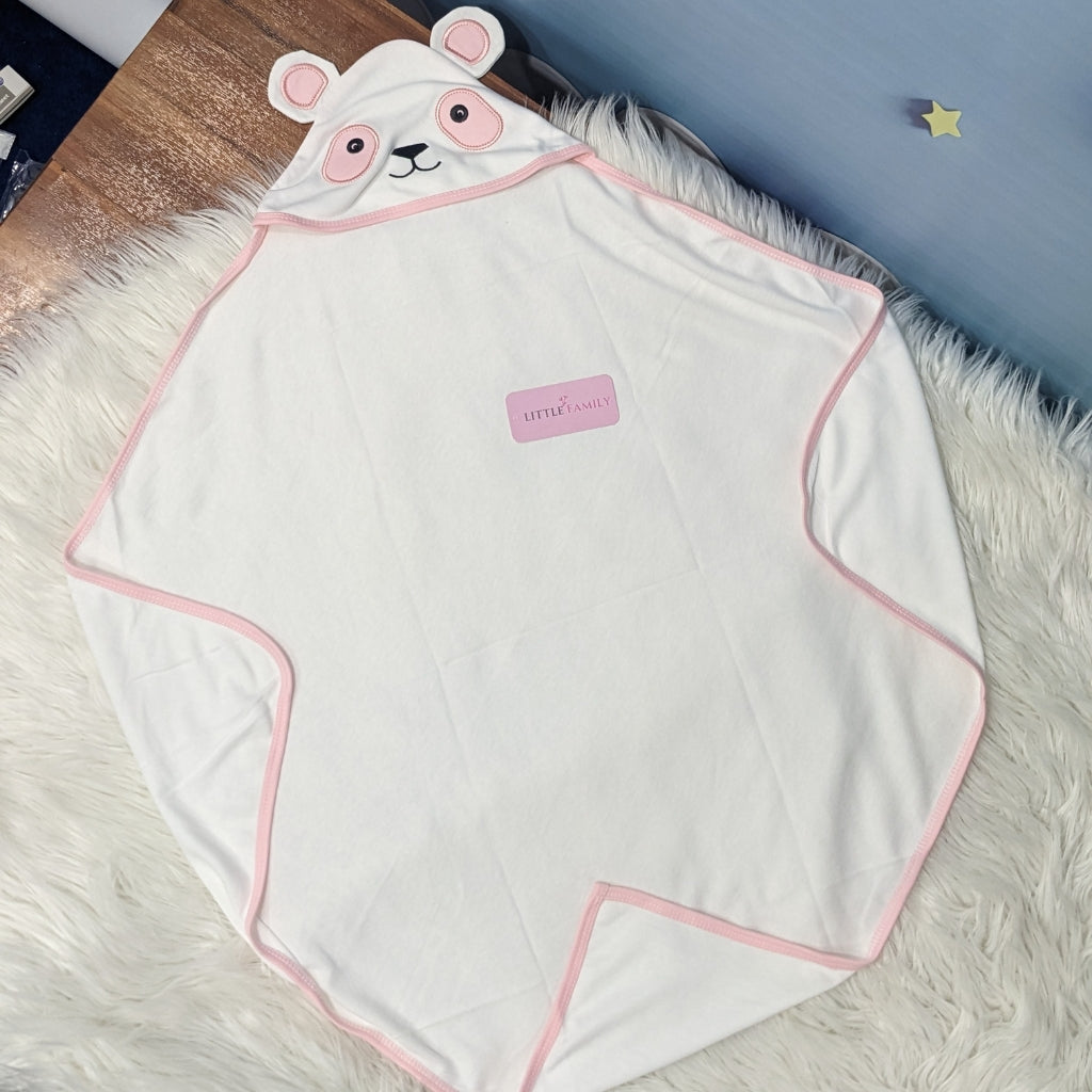 Premium Baby Hooded Wrapping Sheet | Teddy Bear