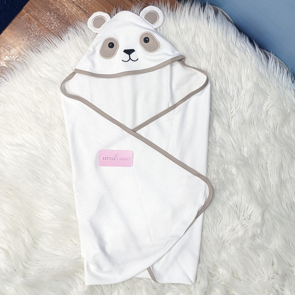 Premium Baby Hooded Wrapping Sheet | Teddy Bear