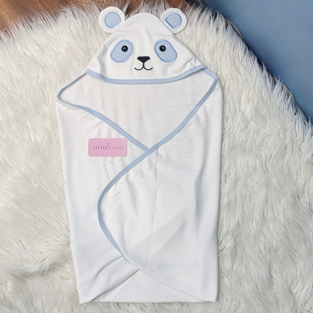Premium Baby Hooded Wrapping Sheet | Teddy Bear